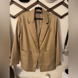 Tan Oversize Suit Jacket